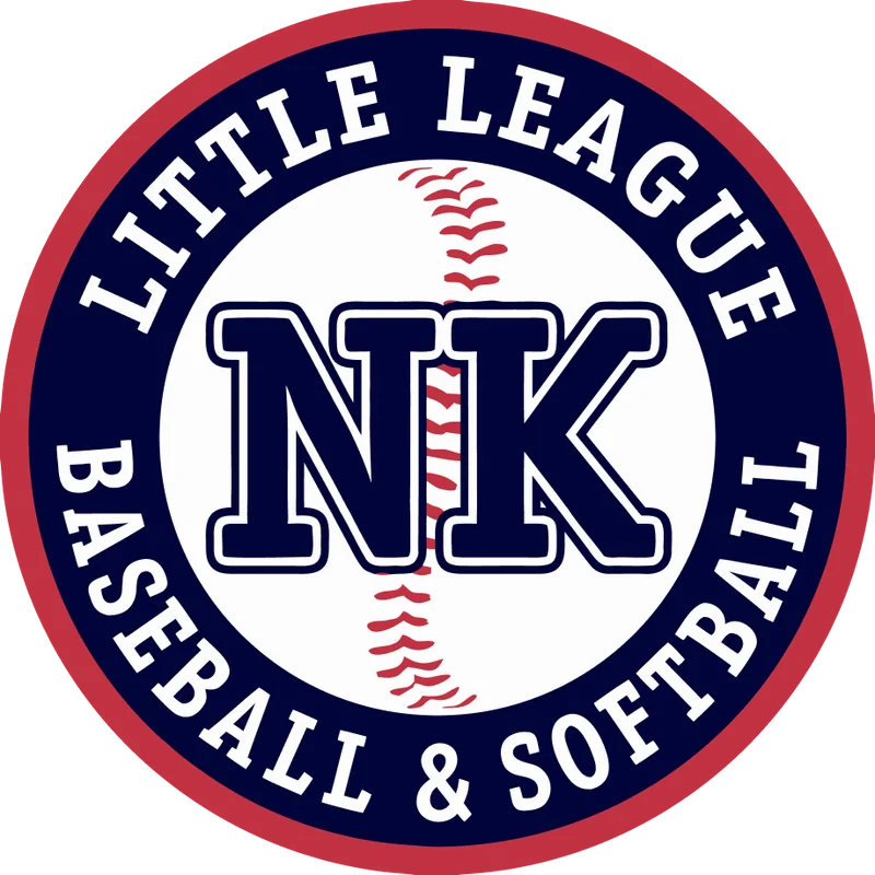 Het logo van het NK Little League — een rond zegel met een rode rand. In de donkerblauwe ring staan de woorden Little League en Baseball & Softball, met in het midden de letters NK op een honkbal.